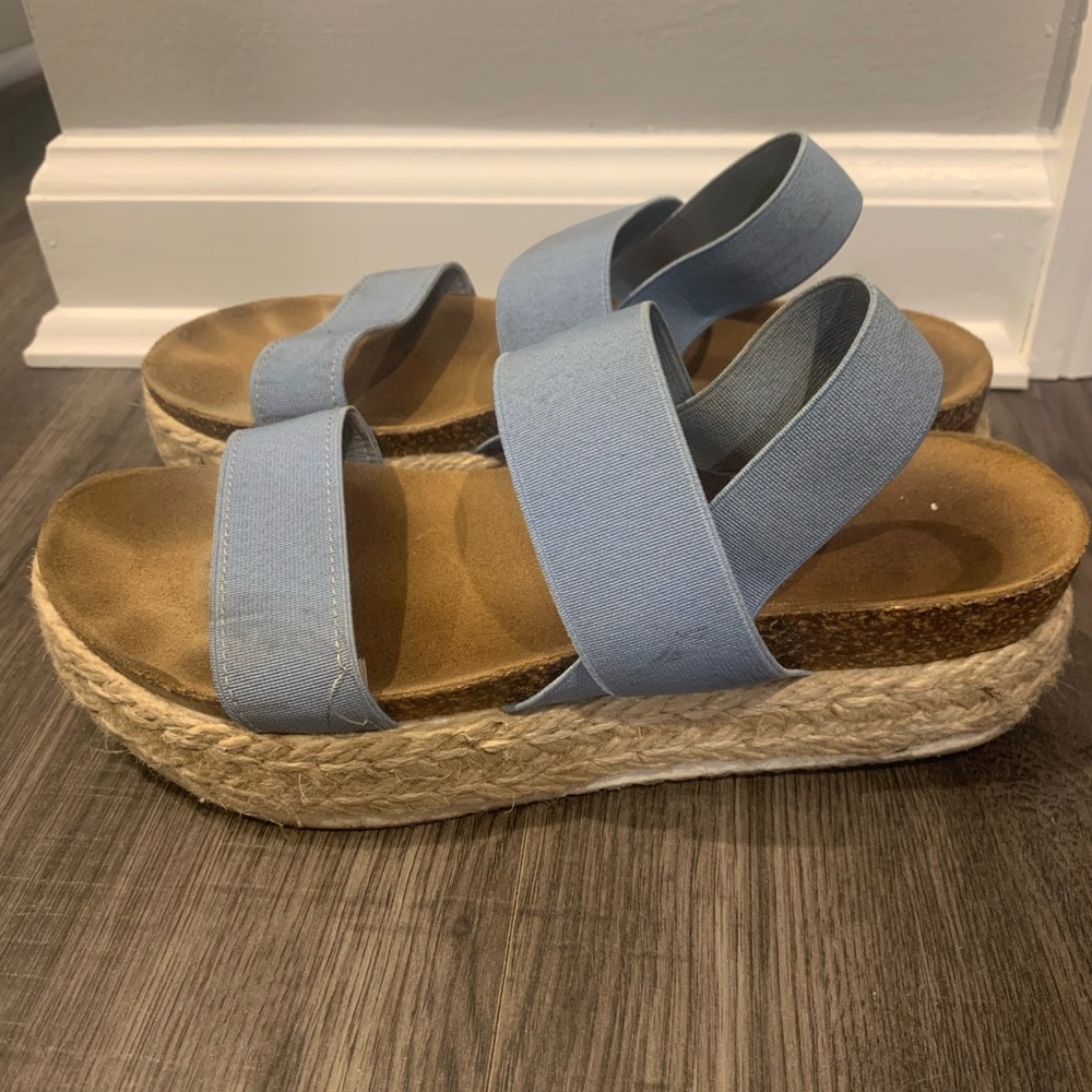 Steve Madden blue espadrilles
